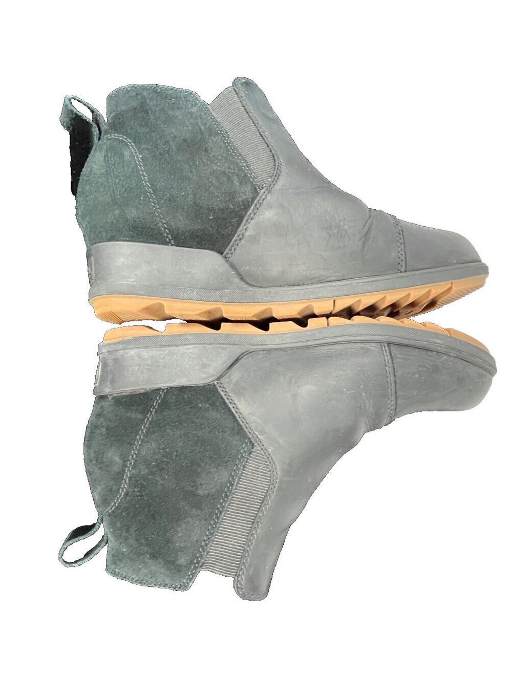Sorel Waterproof Chelsea Ankle Boots Womens 9.5 Black Leather Winter Booties